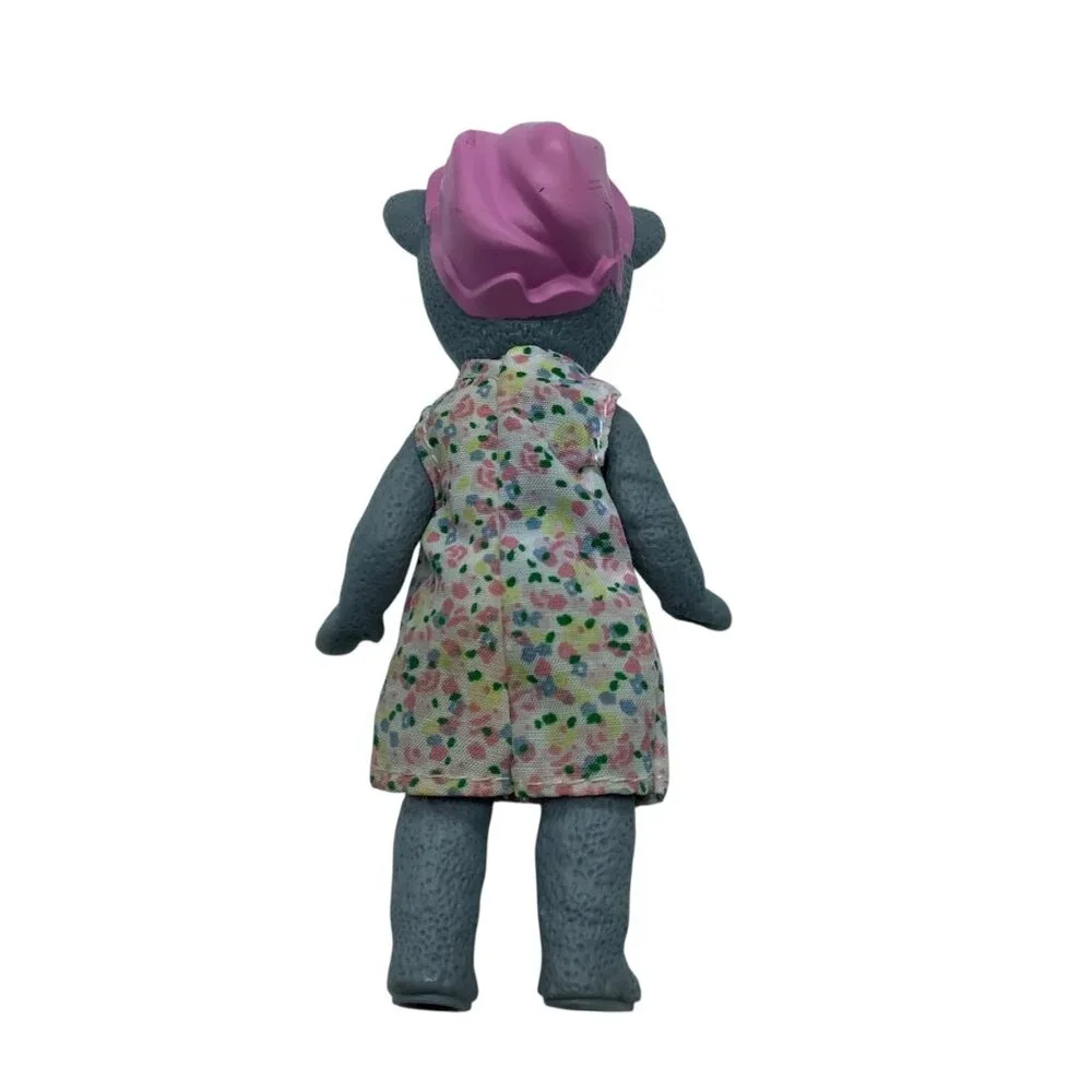 Madame Alexander Wendy Big Bad Wolf 5” Gray Doll Pink Hat &‎ Polka Dot Dress